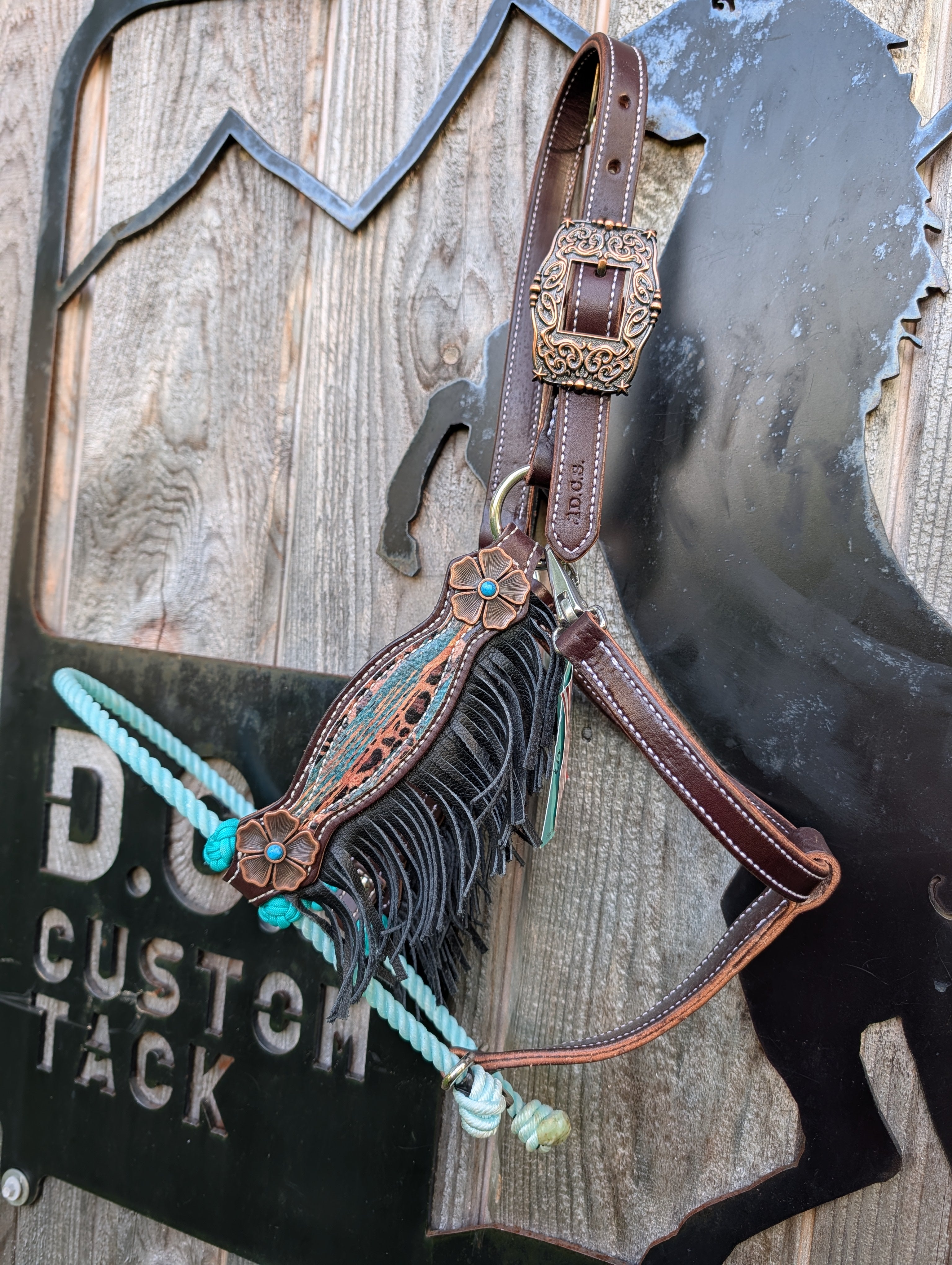 Dark brown hybrid halter