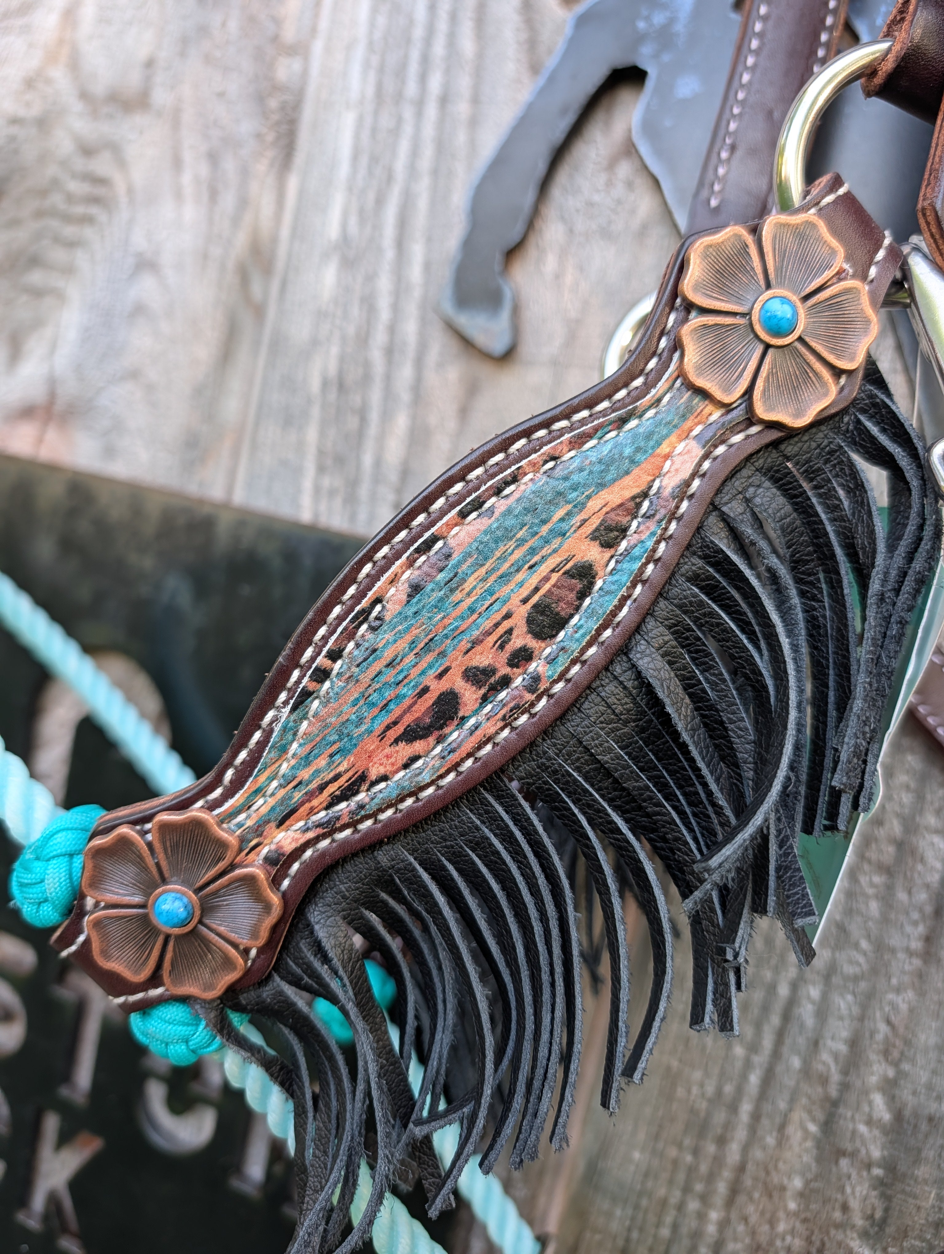 Dark brown hybrid halter