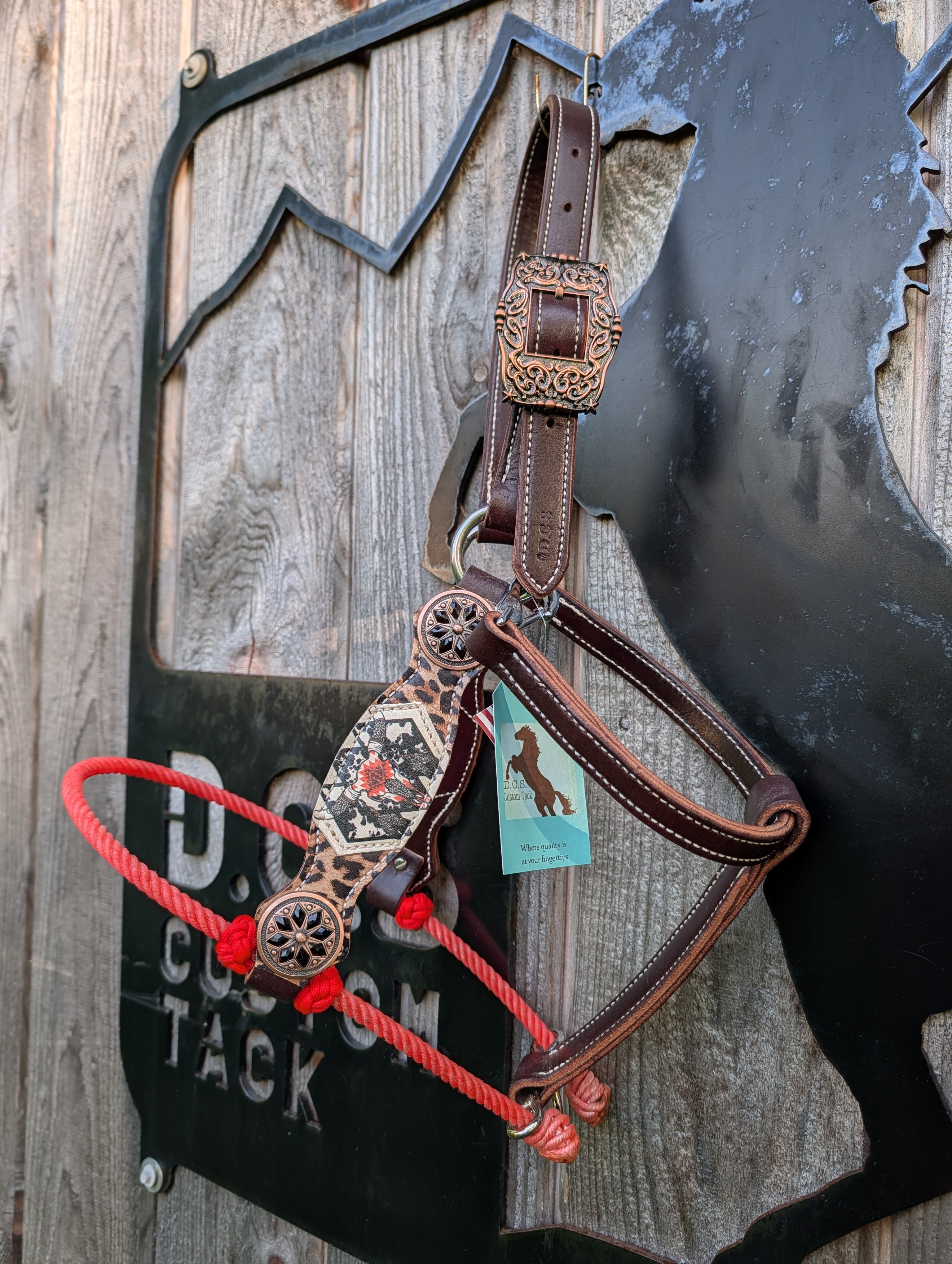 Dark brown hybrid halter