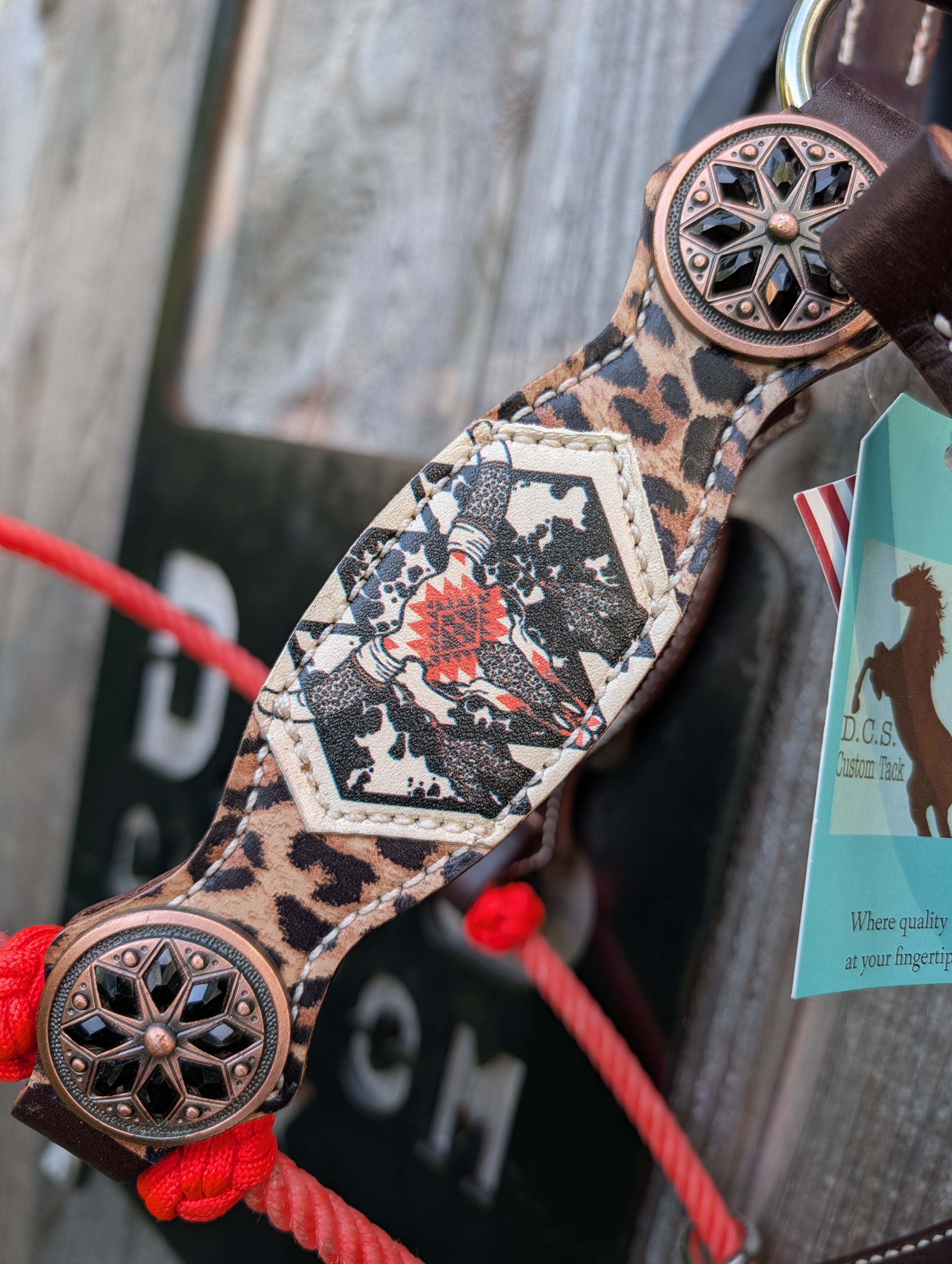 Dark brown hybrid halter